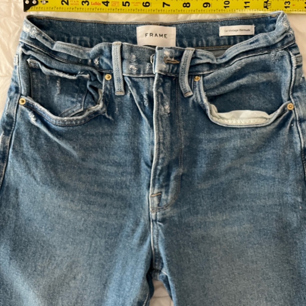 Frame Denim Women's Light Blue Denim Shorts Bermudas